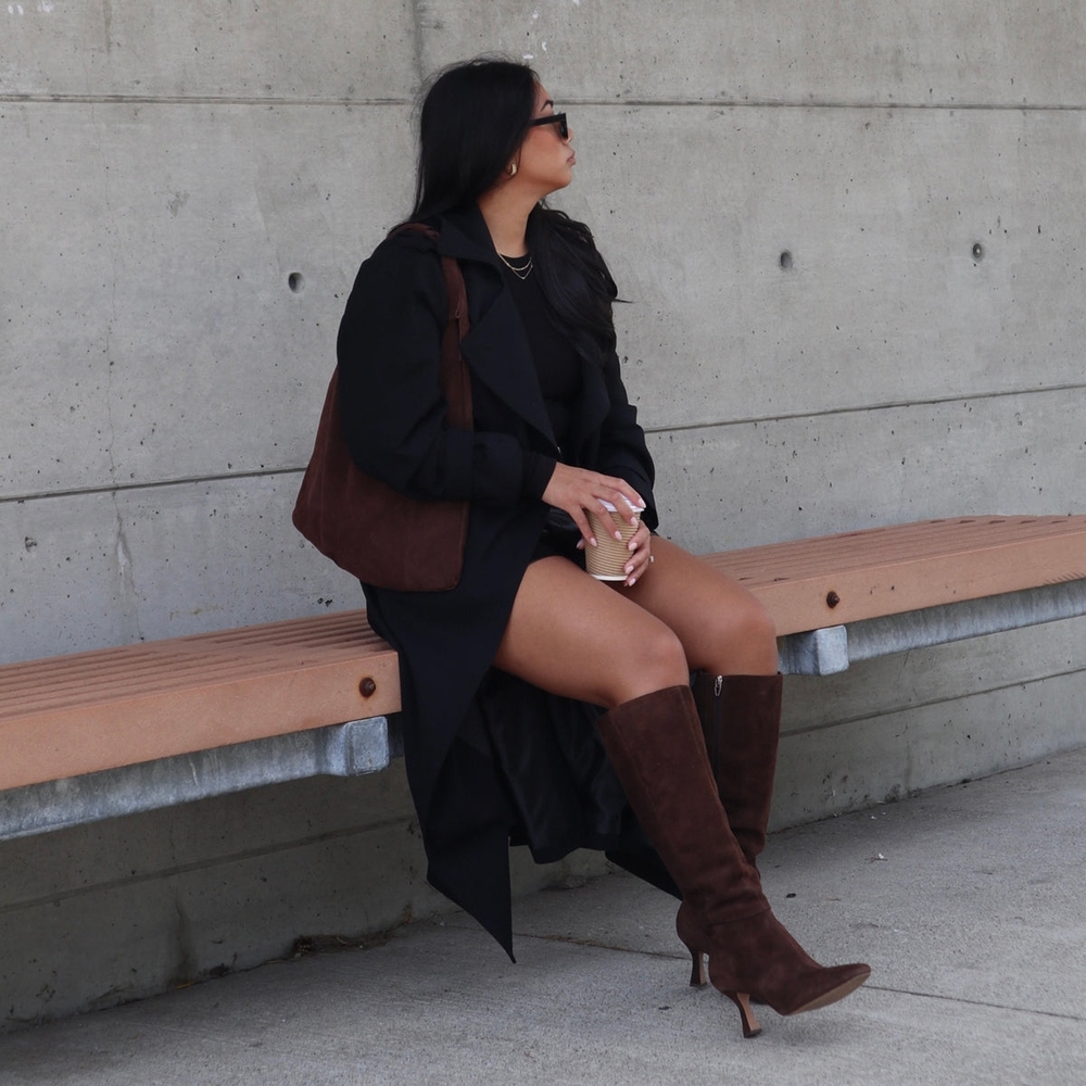 **SOLD OUT** GYRA WC Women's Brown Suede Knee-High Boots